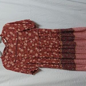 Knox Rose Short sleeve Tiered mini dress, size XS